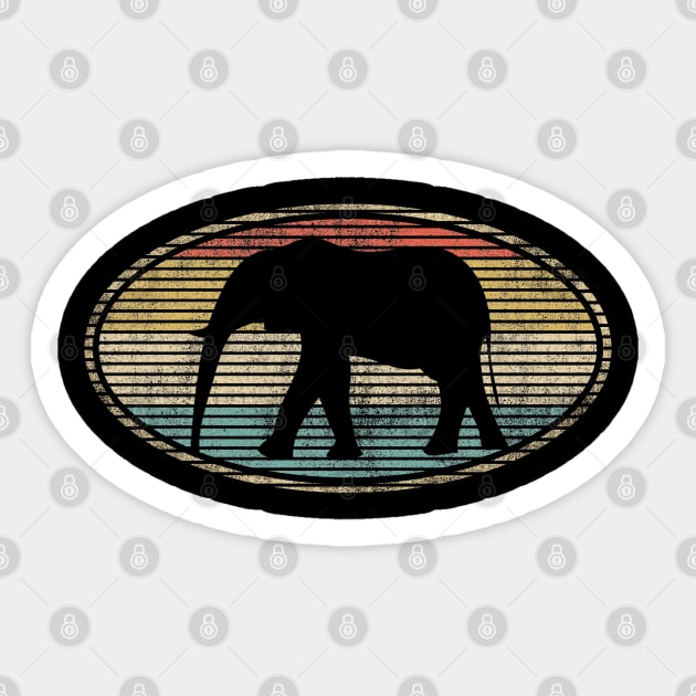 Elefant Lovers. Animal Lovers Funny Vintage Design Sticker by FromHamburg